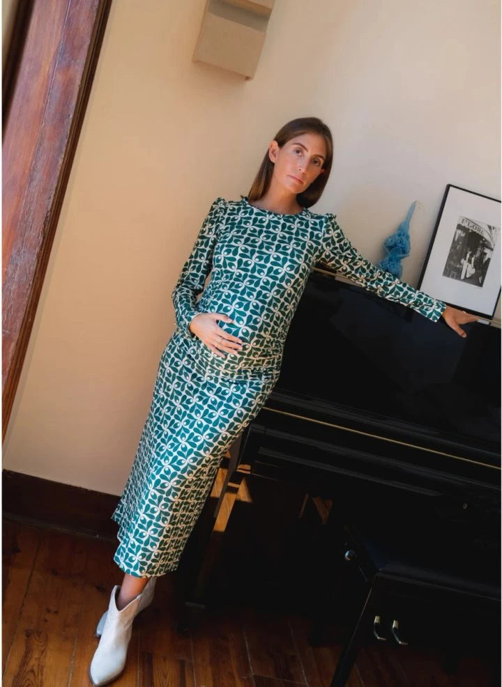 Paloma Collection - Thelma Sintra Maternity Dress | Green