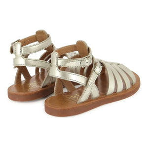 Pom d'Api - Plagette Gladiator Sandals | Silver
