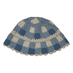 Emile et Ida - Vichy Crochet Hat | Blue