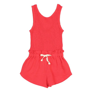 Búho - Organic Cotton Romper | Red