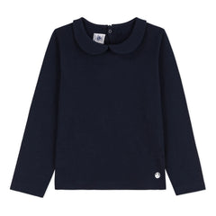 Petit Bateau - Coving Peter Pan Collar T-Shirt | Navy