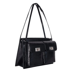 BY FAR - Billy Textured Leather Bag | Black