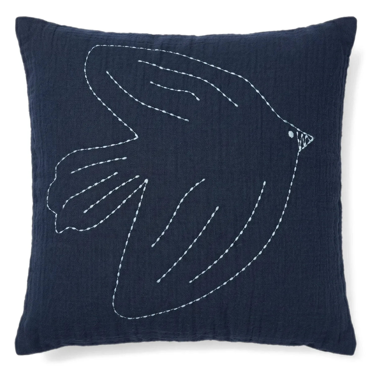 Editions Aimable - Hector Bird Cushion | Night Blue Muslin