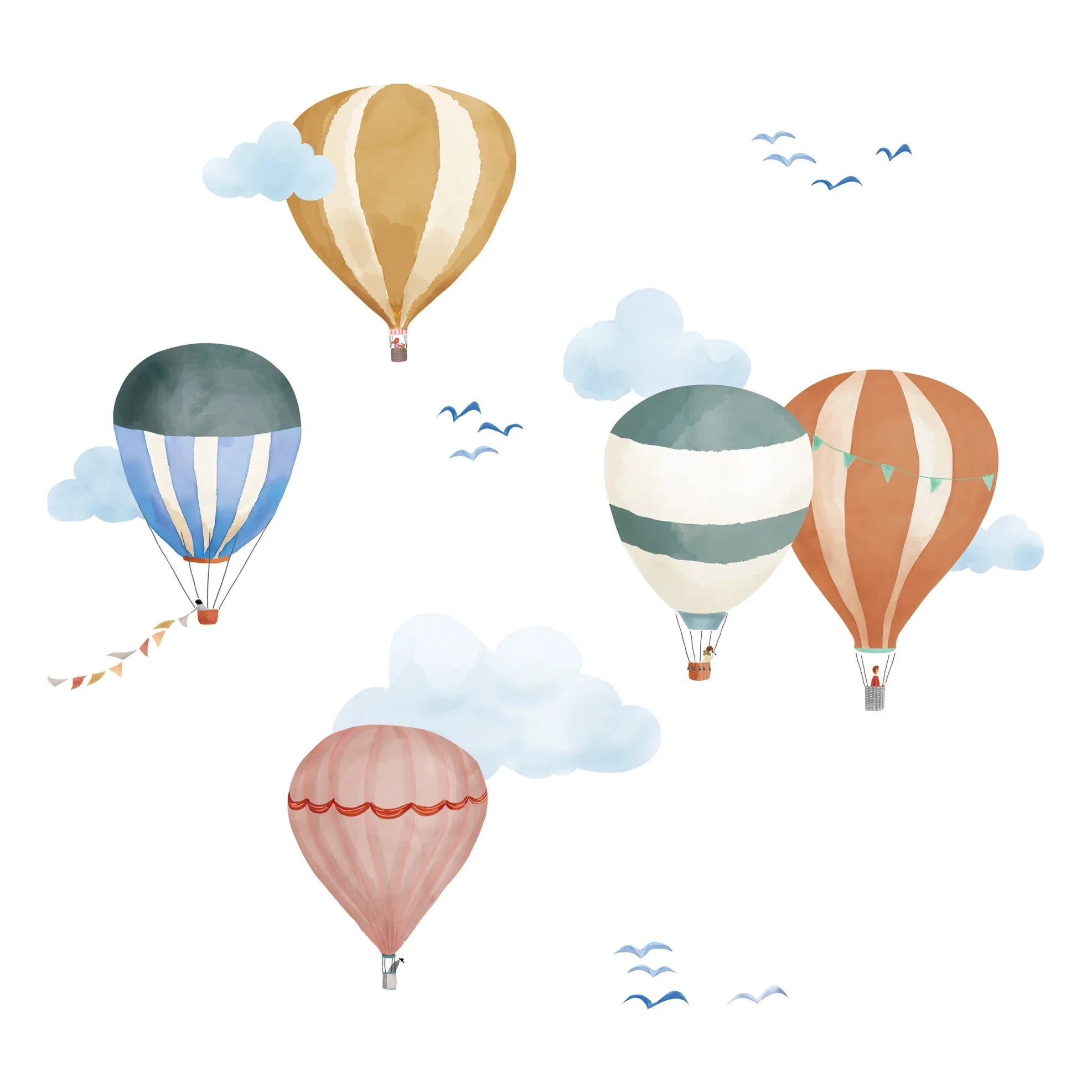 MIMI'lou - Easy Watercolor Hot Air Balloon Stickers