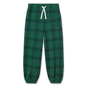 Tinycottons - Organic Cotton Plaid Jogger Pants | Green