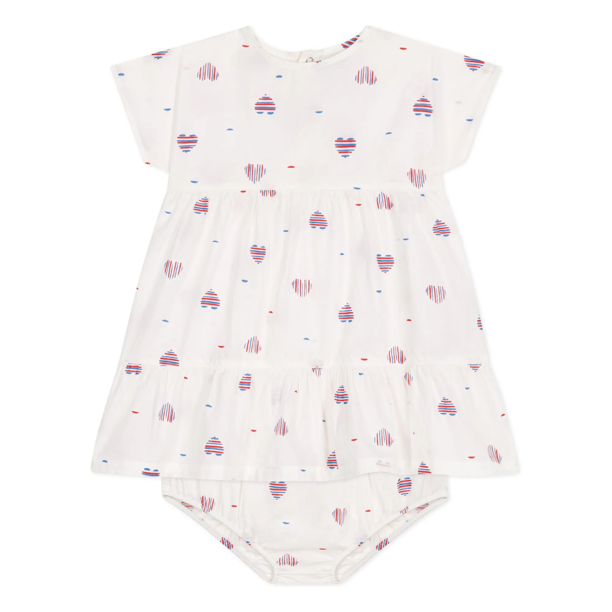 Petit Bateau - Barka Organik Pamuk Elbise ve Tulum Seti | Krem