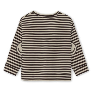 Fliink - Alvin Çizgili Organik Pamuklu Sweatshirt | Kahverengi