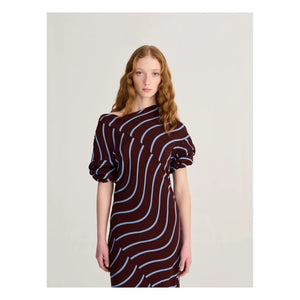 Bobo Choses - Psychedelic Striped Dress | Burgundy