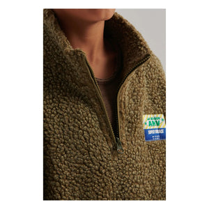 American Vintage - Hoktown Half-Zip Sweatshirt | Khaki Brown