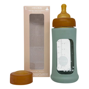 Hevea - Medium Flow Wide Mouth Glass Bottle Protector Sleeve | Olive Green