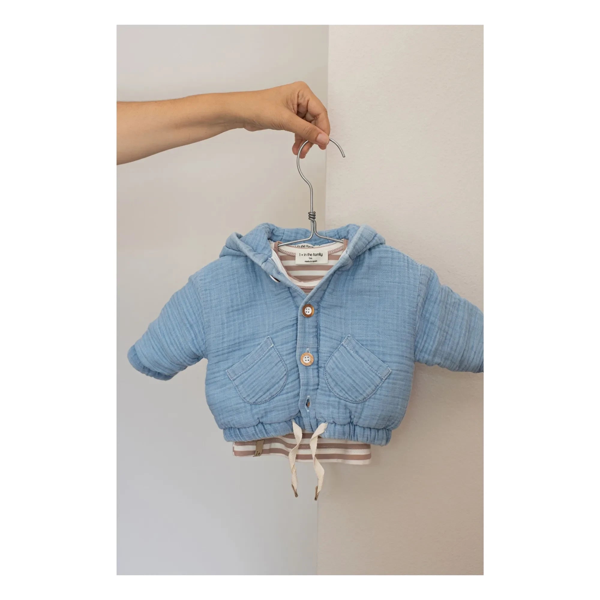 1+ in the family - Imbros Denim Hooded Jacket | Light Blue