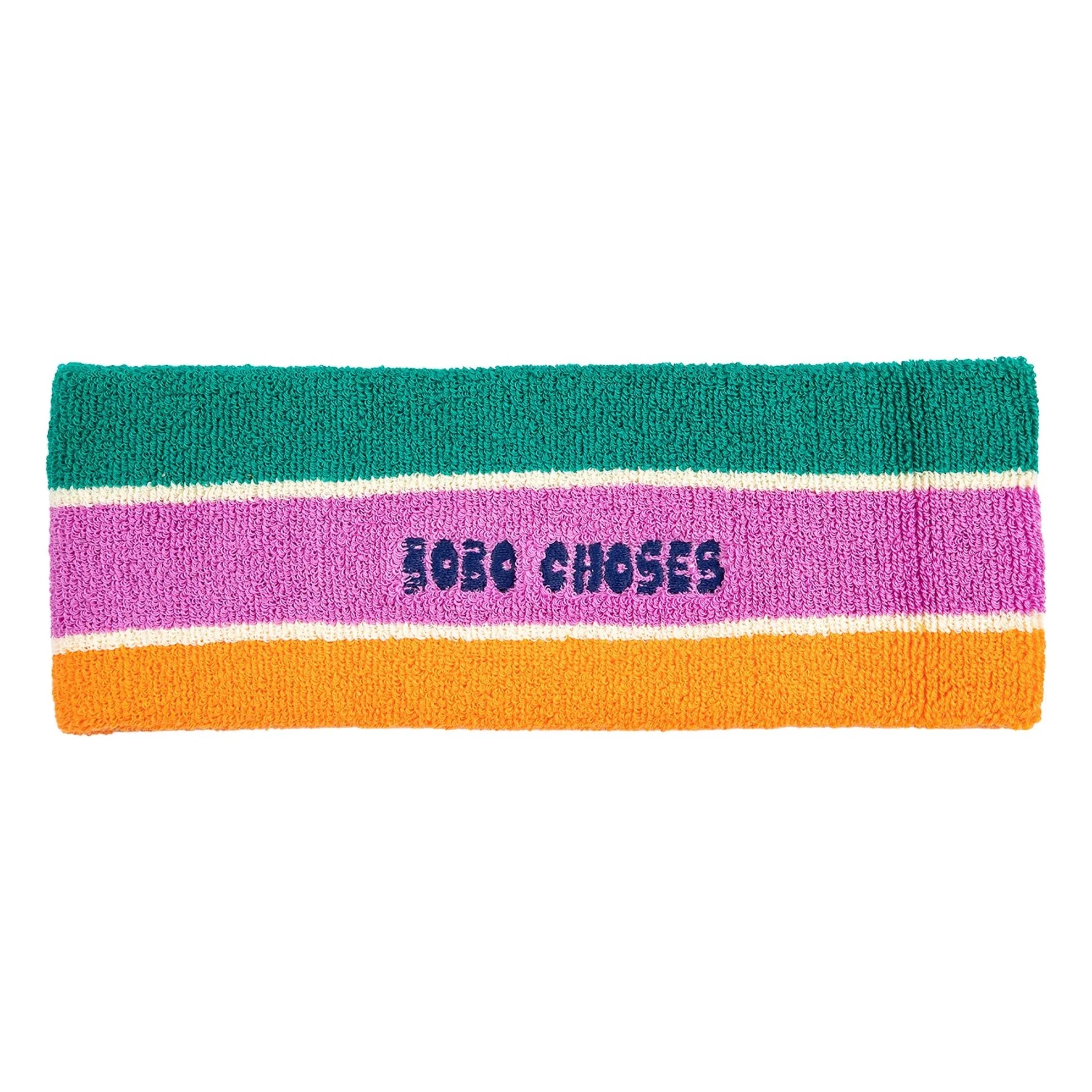 Bobo Choses - Striped Towel Headband | Green