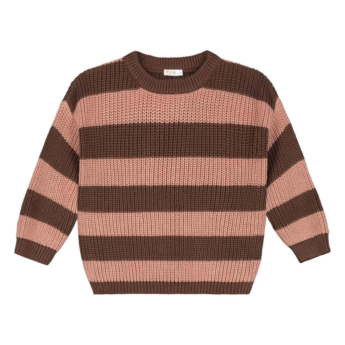 Yuki - Striped Organic Cotton Sweater | Brown