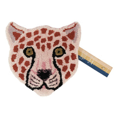 Doing Goods - Pink Leopard Wool Rug | Pink