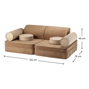 Wigiwama - Modular Velvet Sofa | Brown