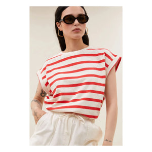 By Bar - Tobi Pamuk Denizci Tişört | Kırmızı