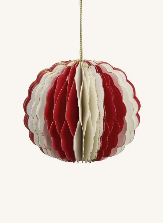 Madam Stoltz - Paper Christmas Ornaments | Red