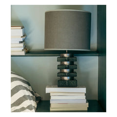 The Socialite Family - Marta Glass and Textured Fabric Table Lamp | Emerald Green