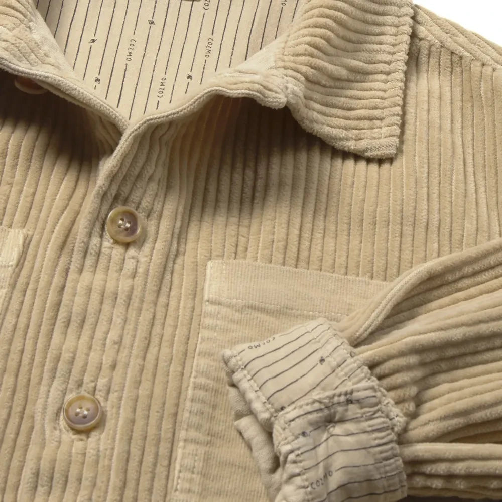 Cozmo - Dakark Organic Cotton Corduroy Overshirt | Beige