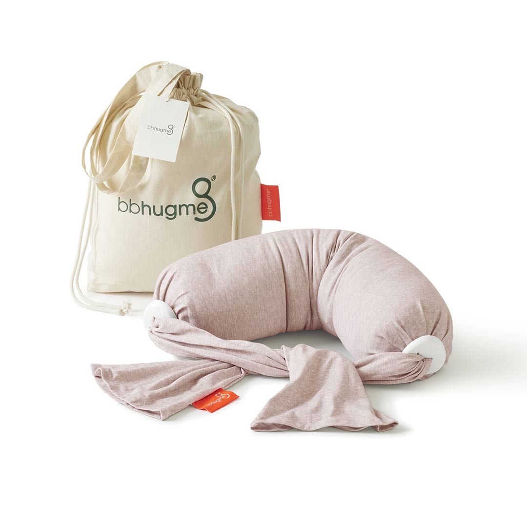 bbhugme Nursing Pillow - Pink Melange-Nursing Pillows-Pink Melange- | Natural Baby Shower