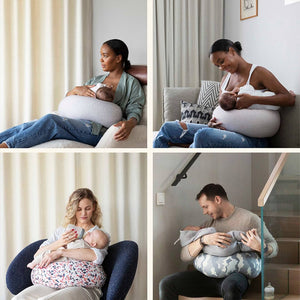 bbhugme Nursing Pillow - Pink Melange-Nursing Pillows-Pink Melange- | Natural Baby Shower