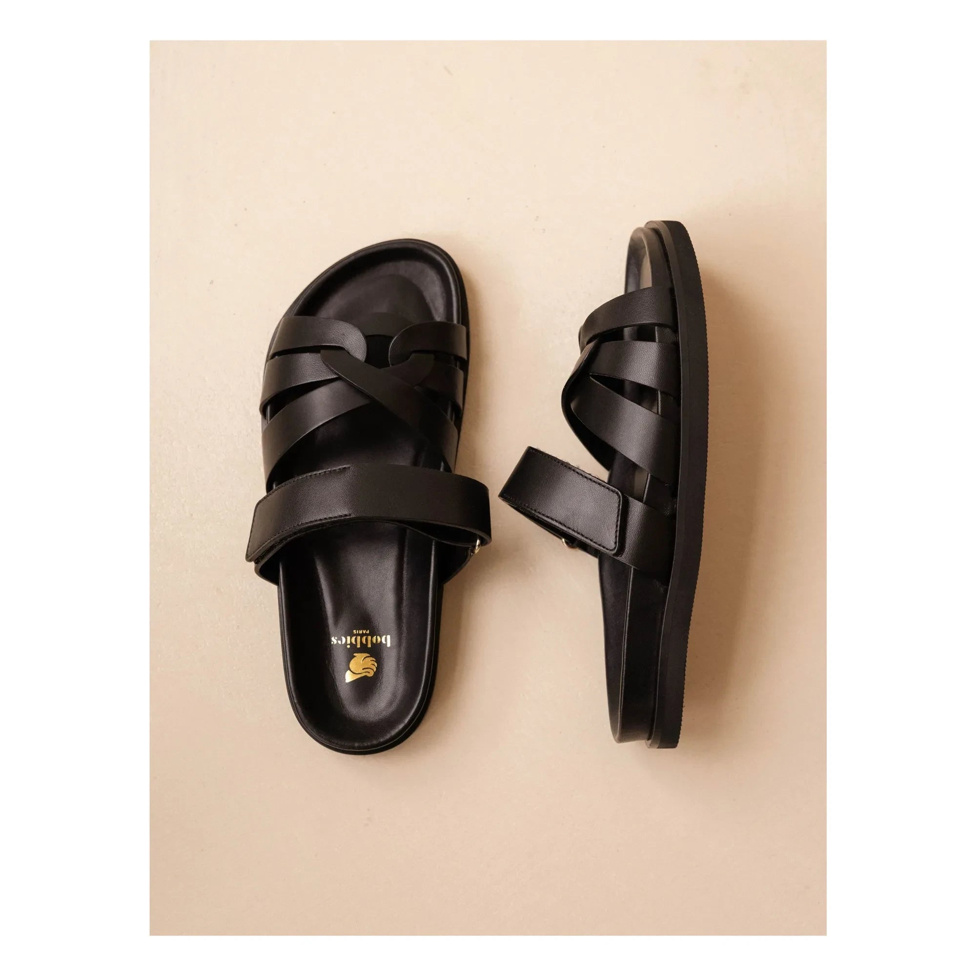 Bobbies - Atlas Leather Sandals | Black