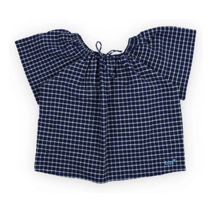 the new society - Blouse Jasmine Checkered | Dark Blue
