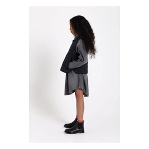 Finger in the nose - Tara Piped Sleeveless Jacket | Black