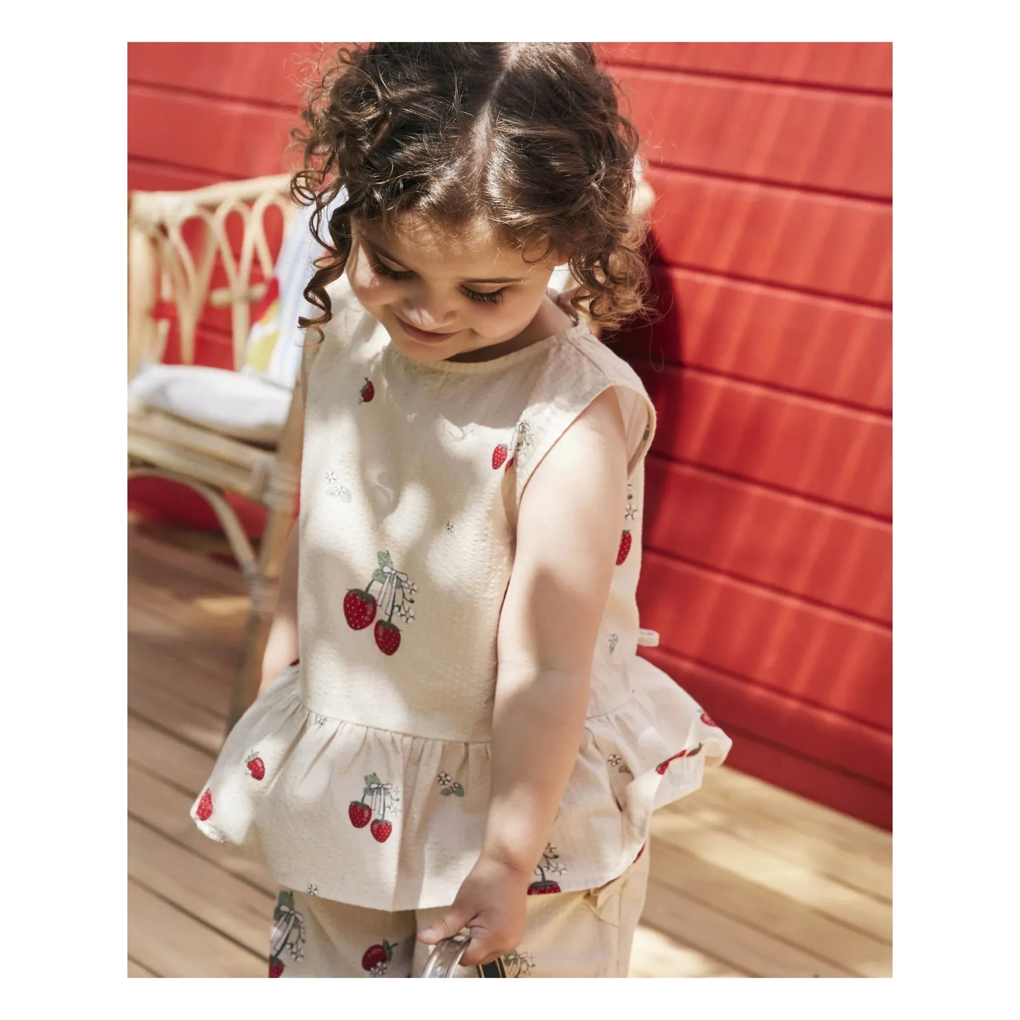 Fliink - Apple and Strawberry Top | Ecru