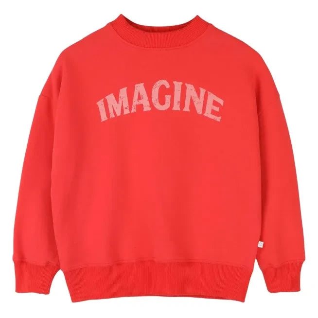 Jenest - Bird organic cotton sweatshirt | Red