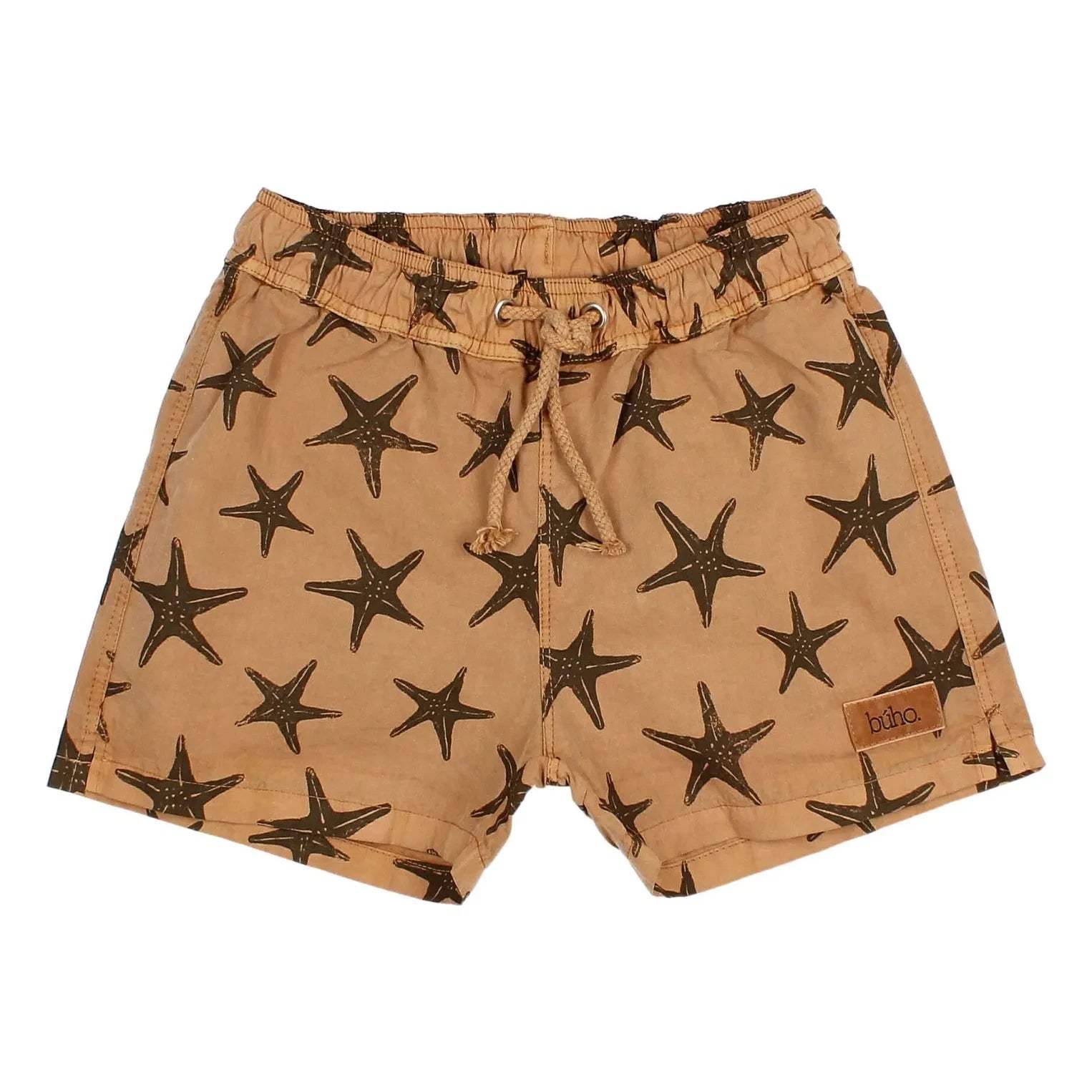 Búho - Etoiles de Mer Swim Shorts Organic Cotton Poplin | Camel