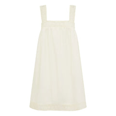 Peony - Embroidered Dress | White