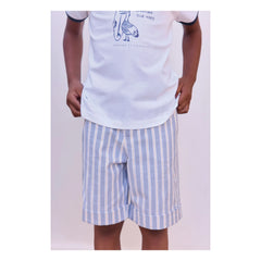 Tartine et Chocolat - Striped Pants with Cuffs | Indigo Blue