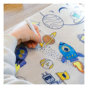 Superpetit - 5 Felt Pen and Superhero Bracelet Coloring Set