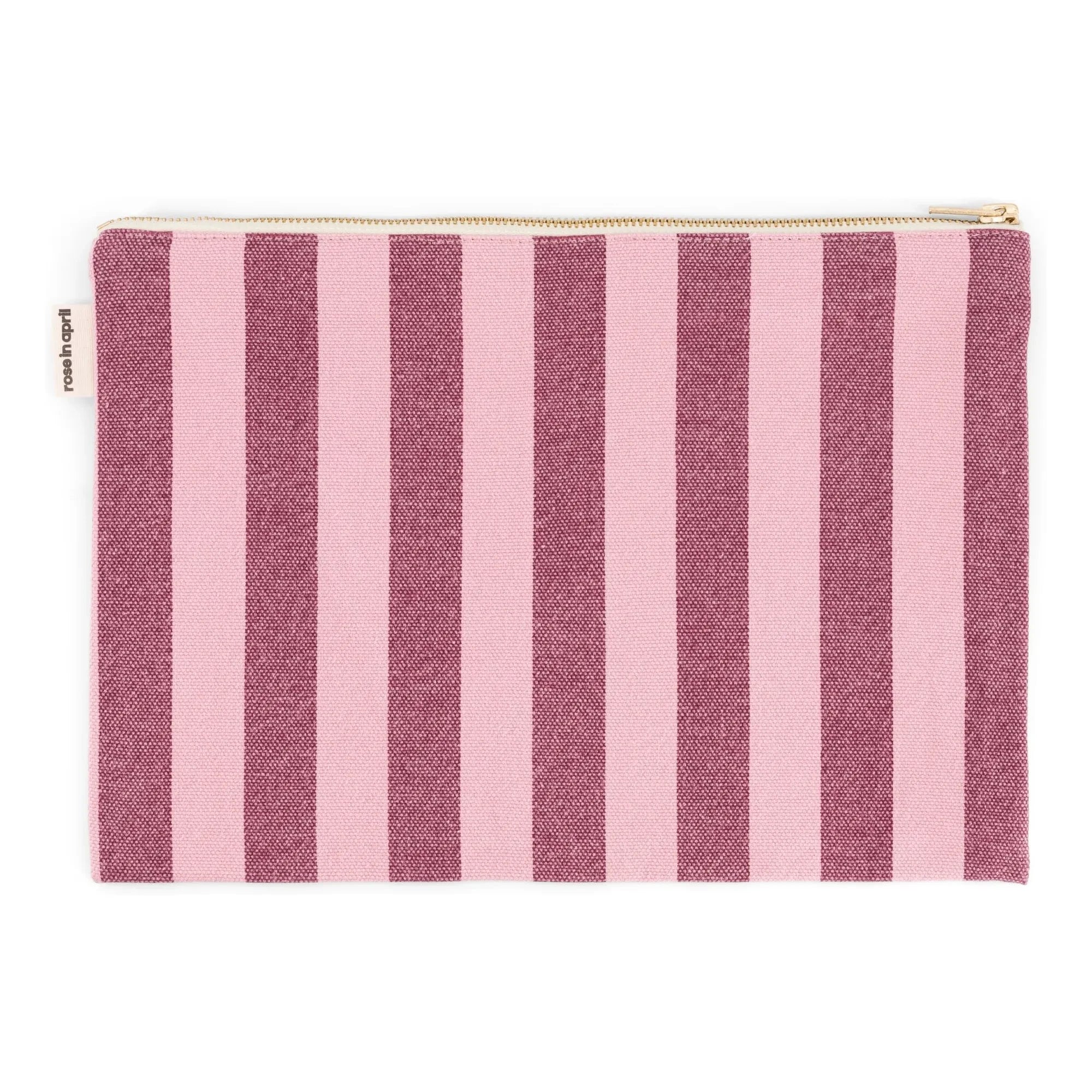 Rose in April - Lily Striped Clutch Bag | Pink
