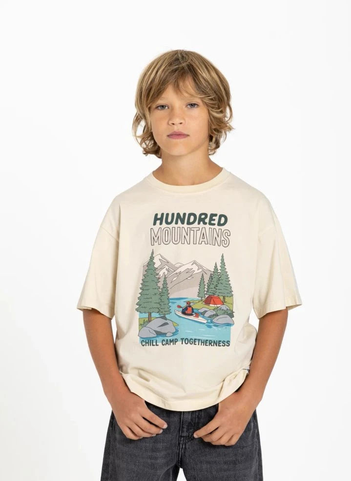 Hundred Pieces - Finn Chill Camp Organic Cotton T-Shirt | Beige