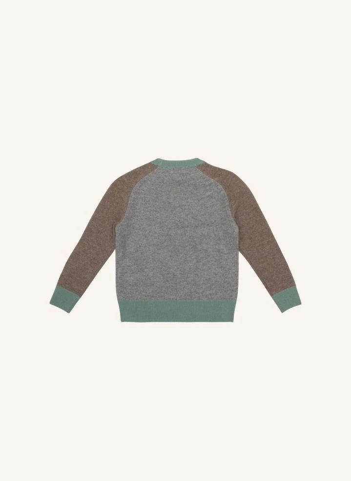 Holmm - Colorblock Blair Kaşmir Kazak | Gri