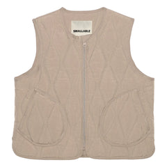 Smallable Kid - Sleeveless Quilted Cheer Jacket | Dark Gray
