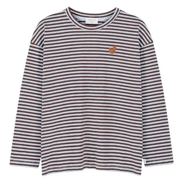 Jenest - Moos Striped Organic Cotton T-shirt | Blue