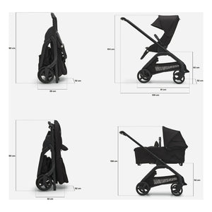 Bugaboo - Bugaboo Dragonfly Komple Şehir Bebek Arabası Grafit Şasi | Heather Gri