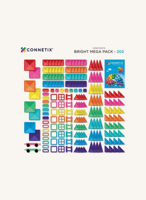 Connetix - Mega Pack - 202 Pieces | Rainbow