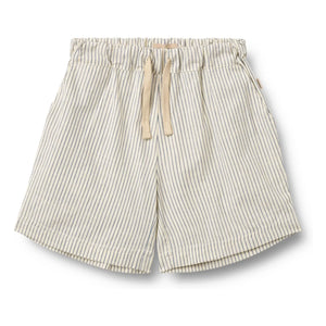 Wheat - Cuba Striped Organic Cotton Shorts | Ecru