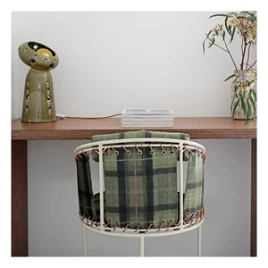 Honoré - Palmer Chair, Checked Velvet | Green