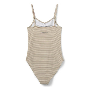 Sofie Schnoor - Britalianasy Striped Swimsuit | Gray Brown