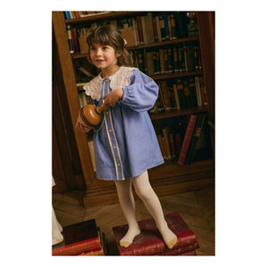 Louise Misha - Hyacinte Organic Cotton Dress | Denim Blue