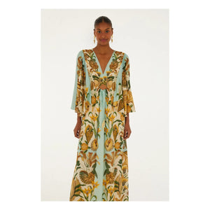 Farm Rio - Marine Garden Sand-Colored Dress | Orange