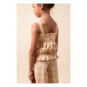 birinit - Castelflorite embroidered upper Organic cotton | Honey