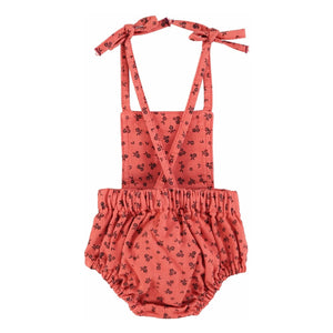 Piupiuchick - Floral Patterned Romper | Coral