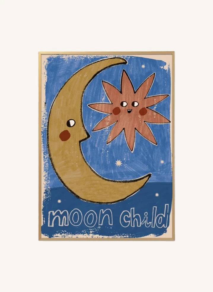 Studio Loco - "Moon Child" Poster | Blue