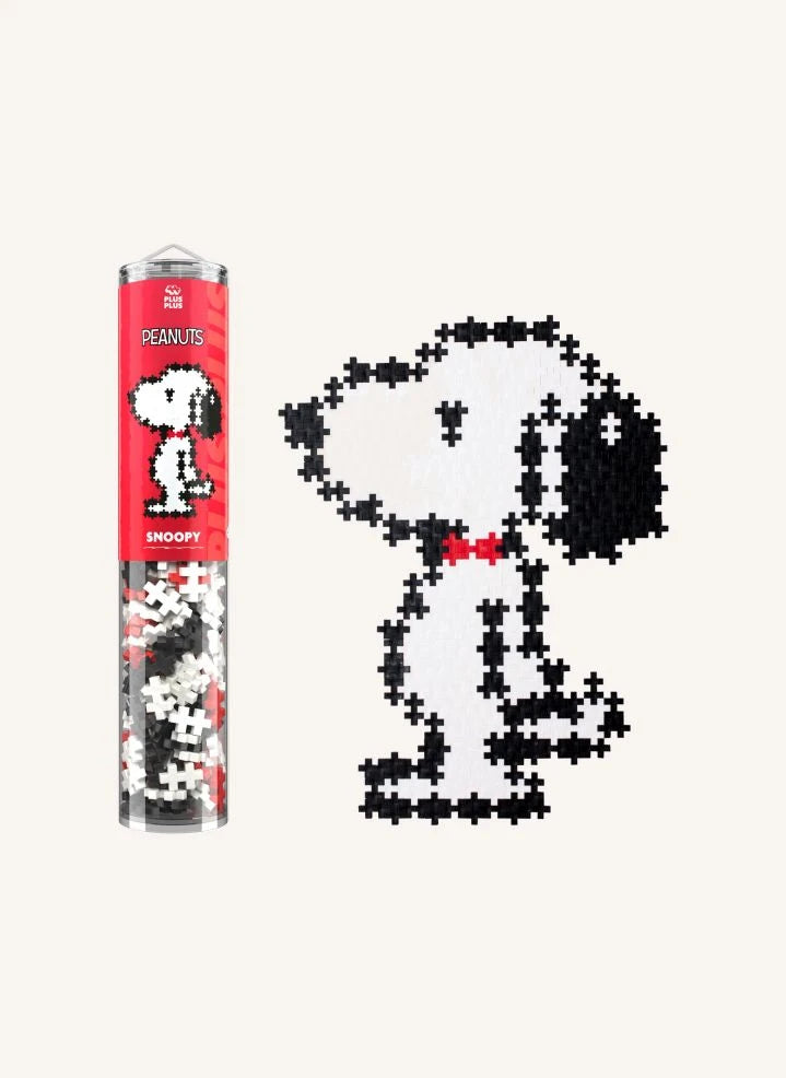 Plus-Plus - Snoopy Tube - 275 Pieces - Plus-Plus x Peanuts | White